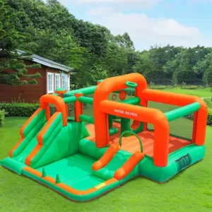 All-Star bounce house with double slides basketball hoop and target wall rental in Tigard Oregon