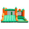 Front view of Grand Castle bounce house showing entrance ramp wide slide and splash pool area near Portland