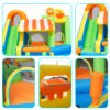 Carnival Splash Park detail views showing shop awning slide climbing wall tunnel and water sprayer - water slide rental Portland
