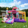 Children having fun at birthday party with Candy Castle bounce house slide and ball pit in Aloha Oregon
